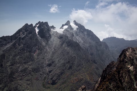 Mount Stanley from Mount Baker, Rwenzori Mountains National Park.